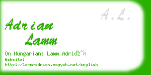 adrian lamm business card